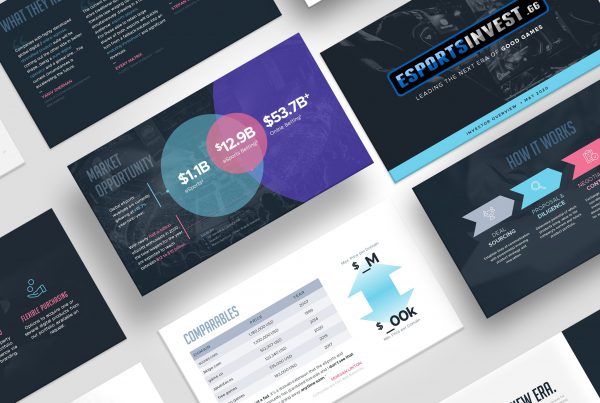 Pitch deck design sample: eSports & Gaming - created by Viputheshwar Sitaraman