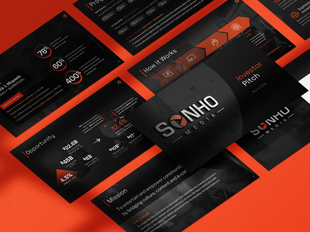 Pitch deck design: film & television studio