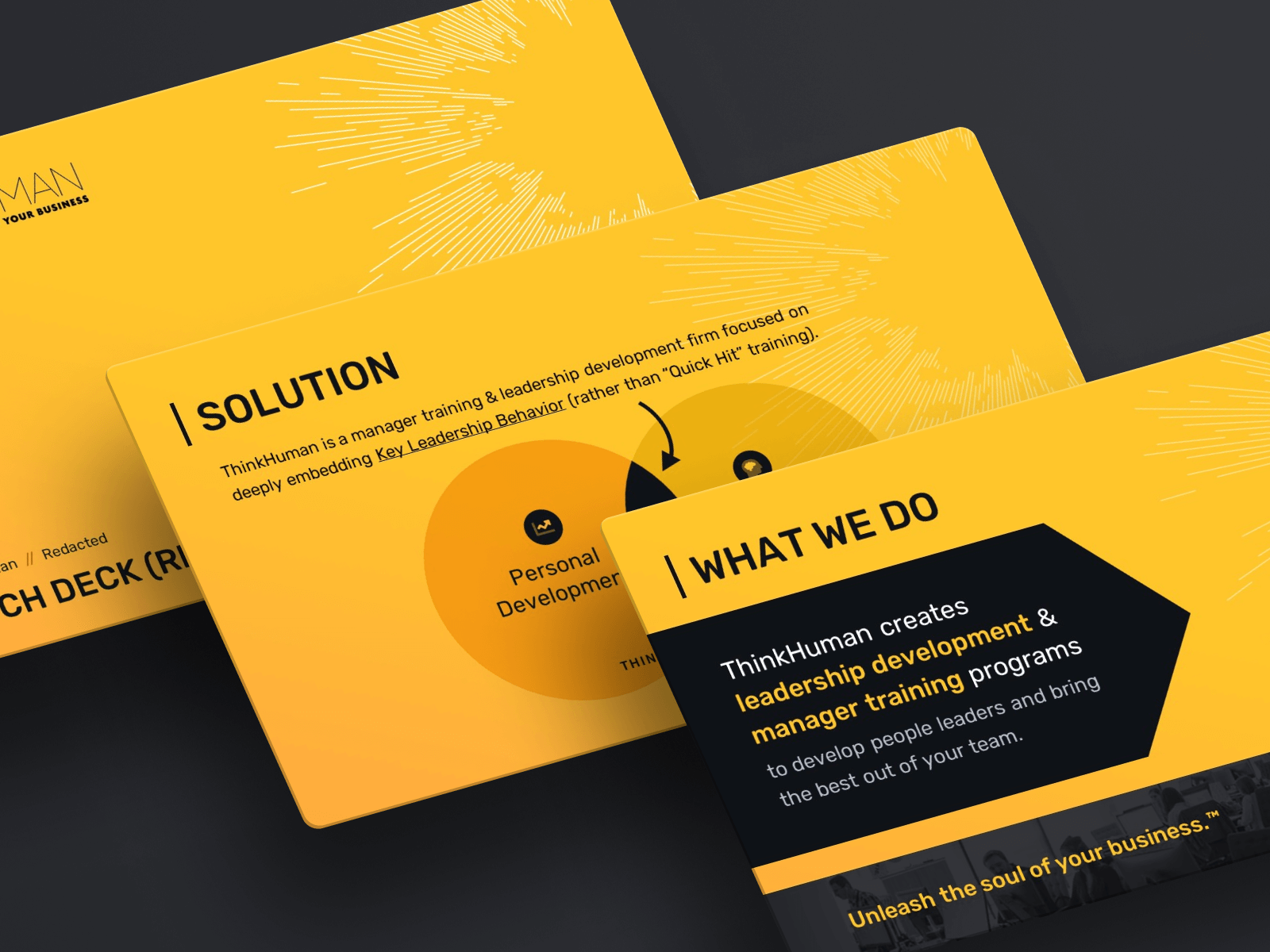 HR Tech Pitch Deck: ThinkHuman (Credit: Vip Sitaraman, investor presentation design expert)