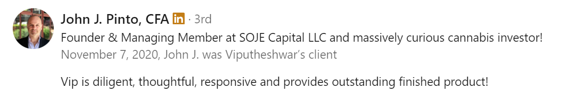 Vip Sitaraman Pitch Deck Designer - Verified Customer Review by VC Fund Manager