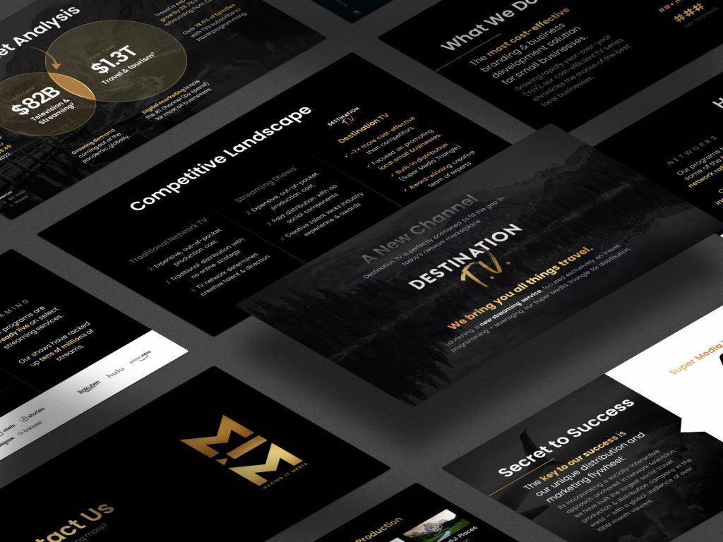 Film & TV Studio Pitch Deck: Destination Channel